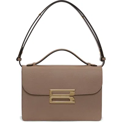 Victoria Beckham Dorian Grained Leather Shoulder Bag In Dove 2763