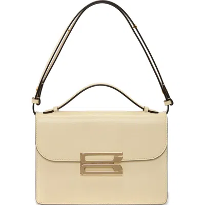 Victoria Beckham Dorian Grained Leather Shoulder Bag In Ivory