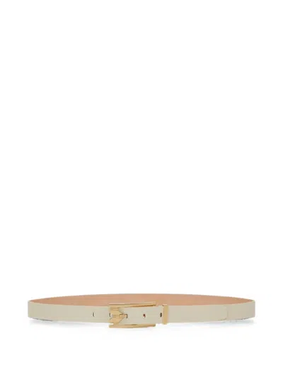 Victoria Beckham Dorian Leather Belt In Brown