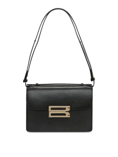 Victoria Beckham Dorian Leather Shoulder Bag In Black