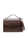 Victoria Beckham Rectangular Calfskin Shoulder Bag With Modern Clasp In Burgundy