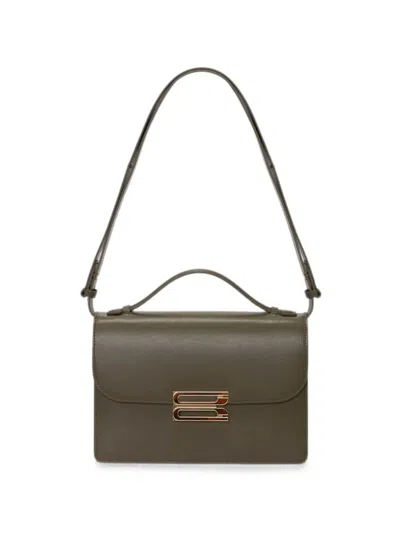 Victoria Beckham Dorian Leather Shoulder Bag In Green
