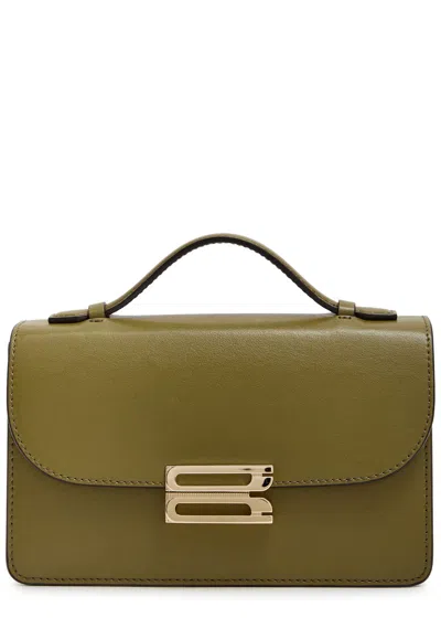 Victoria Beckham Dorian Mini Grained-leather Top Handle Bag In Pink