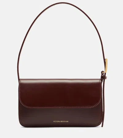 Victoria Beckham Dorian Mini Leather Shoulder Bag In Burgundy