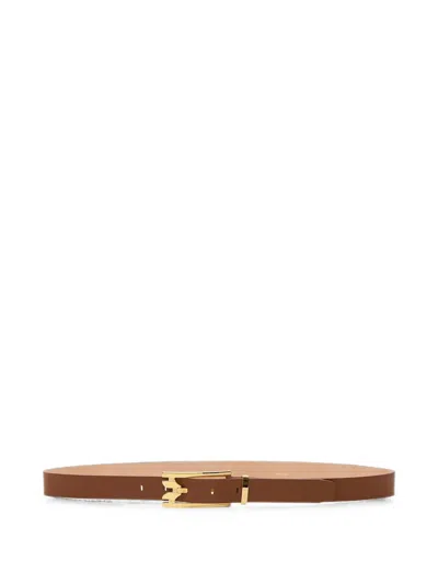 Victoria Beckham Dorian Pin-buckle Belt In Brown