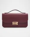 Victoria Beckham Dorian Pochette Top-handle Bag In Smooth Leather In Burgundy