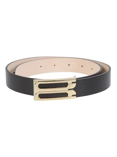 Victoria Beckham Dorian Regular Frame Smooth Calf Leather Belt In Multi