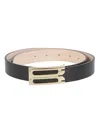 Victoria Beckham Dorian Regular Frame Smooth Calf Leather Belt In Pink