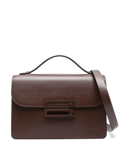 VICTORIA BECKHAM 'DORIAN' SHOULDER BAG IN BROWN LEATHER VICTORIA BECKHAM