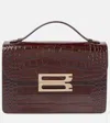 Victoria Beckham Dorian Small Croc-effect Leather Shoulder Bag In Brown