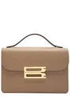 Victoria Beckham Dorian Small Grained Leather Top Handle Bag In Beige