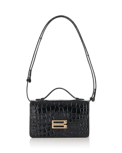Victoria Beckham Dorian Small Leather Shoulder Bag In Black