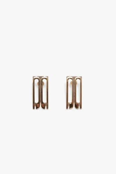 Victoria Beckham Dorian Stud Earrings In Gold In Red