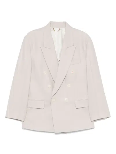 Victoria Beckham Double-breasted Blazer In Gray