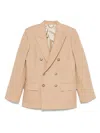 Victoria Beckham Double-breasted Blazer In Neutrals