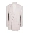 Victoria Beckham Double-breasted Jacket With Notched Lapels And Flap Pockets In Pink