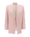 Victoria Beckham Tailored Blazer Jacket Padded Shoulders In Pink