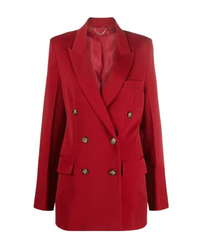 VICTORIA BECKHAM VICTORIA BECKHAM DOUBLE BREASTED STRAIGHT HEM BLAZER