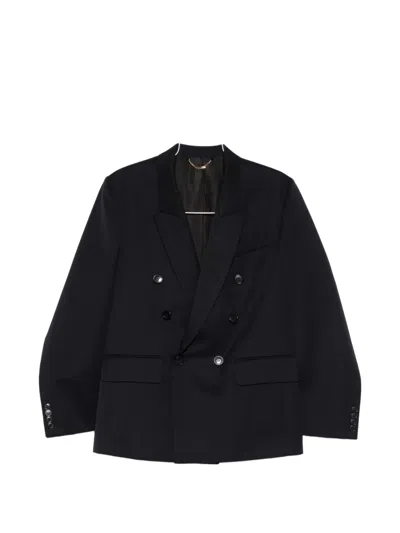 Victoria Beckham Double Breasted Tailored Jacket Long Sleeves In Black