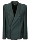 VICTORIA BECKHAM DOUBLE-BREASTED JACKET WITH INTERNAL BUTTONING