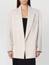 Victoria Beckham Double-breasted Jacket With Notched Lapels And Flap Pockets In Black