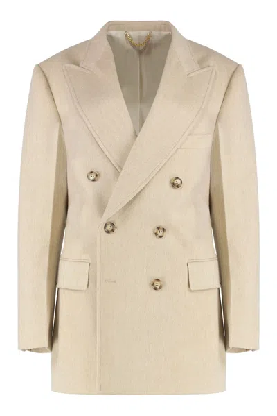 VICTORIA BECKHAM DOUBLE-BREASTED KNIT JACKET