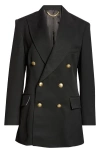 Victoria Beckham Peak-lapels Double-breasted Blazer In Black