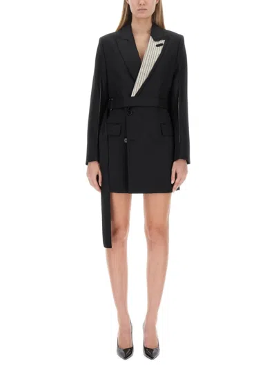 Victoria Beckham Double-breasted Mini Dress In Black