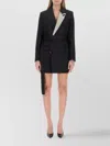 Victoria Beckham Double-breasted Tailored Minidress In Black