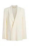 Victoria Beckham Alpaca-blend Single-breasted Blazer In Neutral
