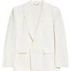 Victoria Beckham Oversized Double-breasted Crepe Blazer In White
