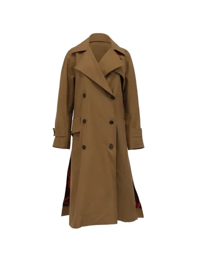 Pre-owned Victoria Beckham Double-breasted Trench Coat In Neutral