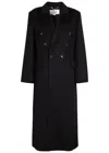 Victoria Beckham Double-breasted Wool And Cashmere-blend Coat In Black