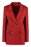 Victoria Beckham Double-breasted Wool Blazer With Structured Shoulders