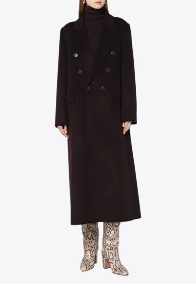 VICTORIA BECKHAM DOUBLE-BREASTED WOOL COAT
