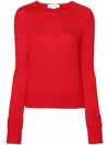 VICTORIA BECKHAM DOUBLE CUFF CREW NECK JUMPER