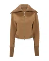 Victoria Beckham Double Faced Bomber Jacket In Brown