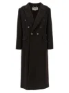 Victoria Beckham Brown Double-breasted Coat In Wool And Cashmere In Brown