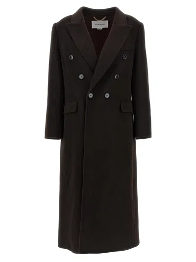 Victoria Beckham Double Faced Coat In Brown