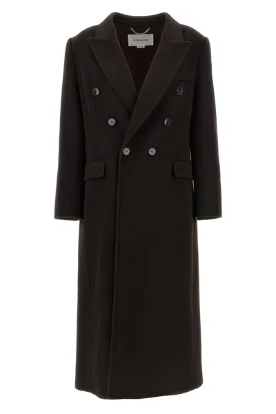 Victoria Beckham Double Faced Over Coat In Brown