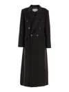 Victoria Beckham Brown Double-breasted Coat In Wool And Cashmere In Brown