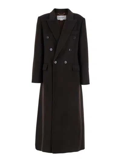 Victoria Beckham Double Faced Overcoat In Brown