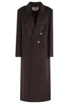 Victoria Beckham Double Faced Overcoat In Black