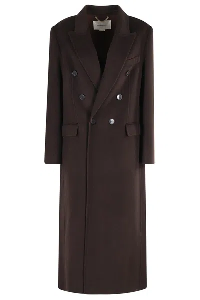 Victoria Beckham Double Faced Overcoat In Black