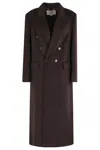 Victoria Beckham Double Faced Overcoat In Black