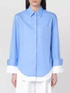 Victoria Beckham Double Layer Shirt 1125wsh006011cco Q Vibec Ob In Blue