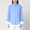 Victoria Beckham Double Layer Shirt 1125wsh006011cco Q Vibec Ob In Blue