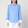 Victoria Beckham Double Layer Shirt 1125wsh006011cco Q Vibec Ob In Blue