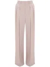 Victoria Beckham Wide-leg-hose Mit Falten In Rosa