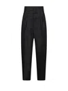 Victoria Beckham Double Waistband Pleated Wool Blend Pants